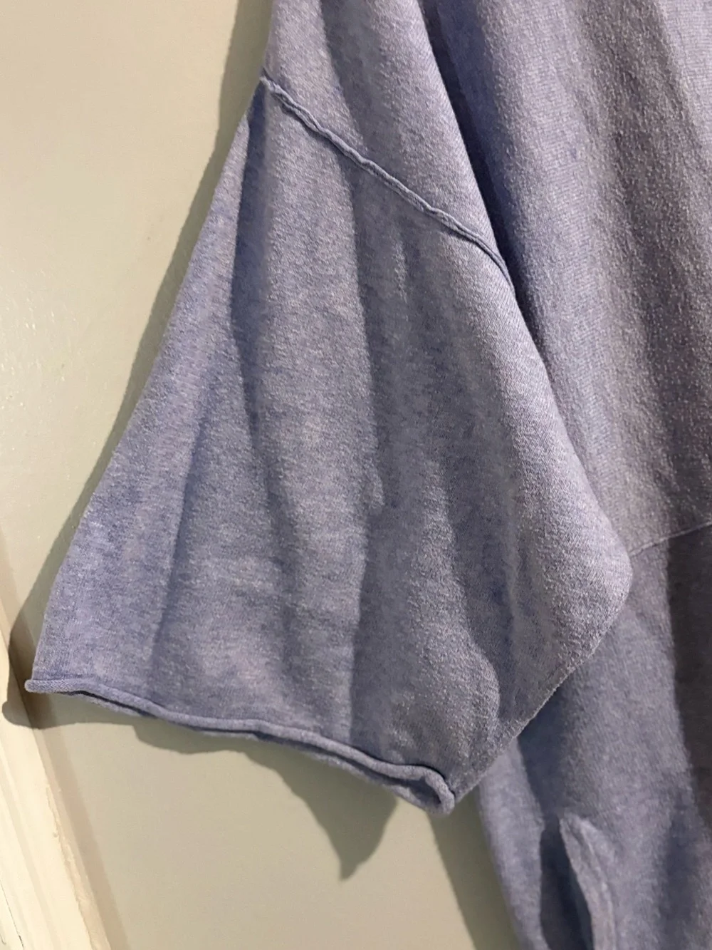 Pure Jill Lavender Cashmere Blend Button Up Cardigan Sweater Oversized Pockets - Picture 6 of 11